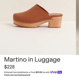 Charlotte Stone Martino clog in luggage